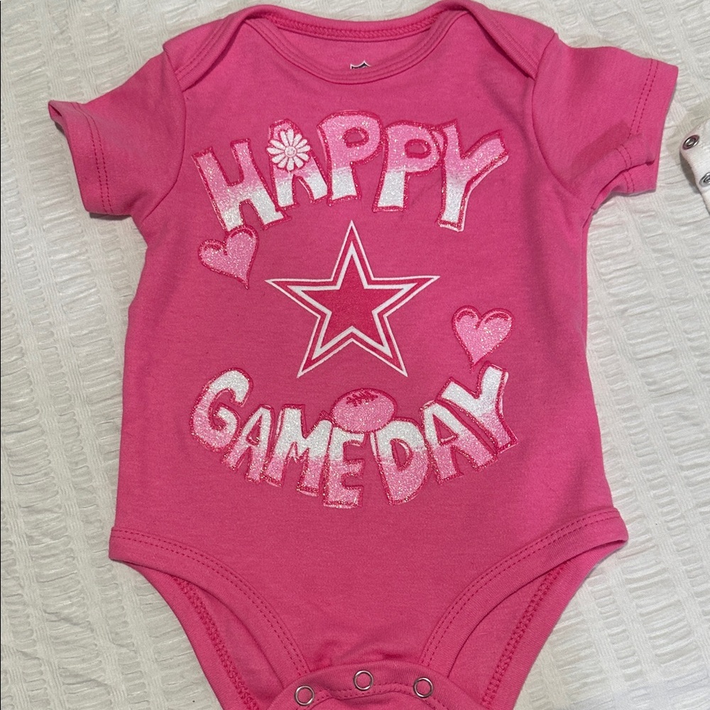 Pink Happy Gameday Kids One Piece